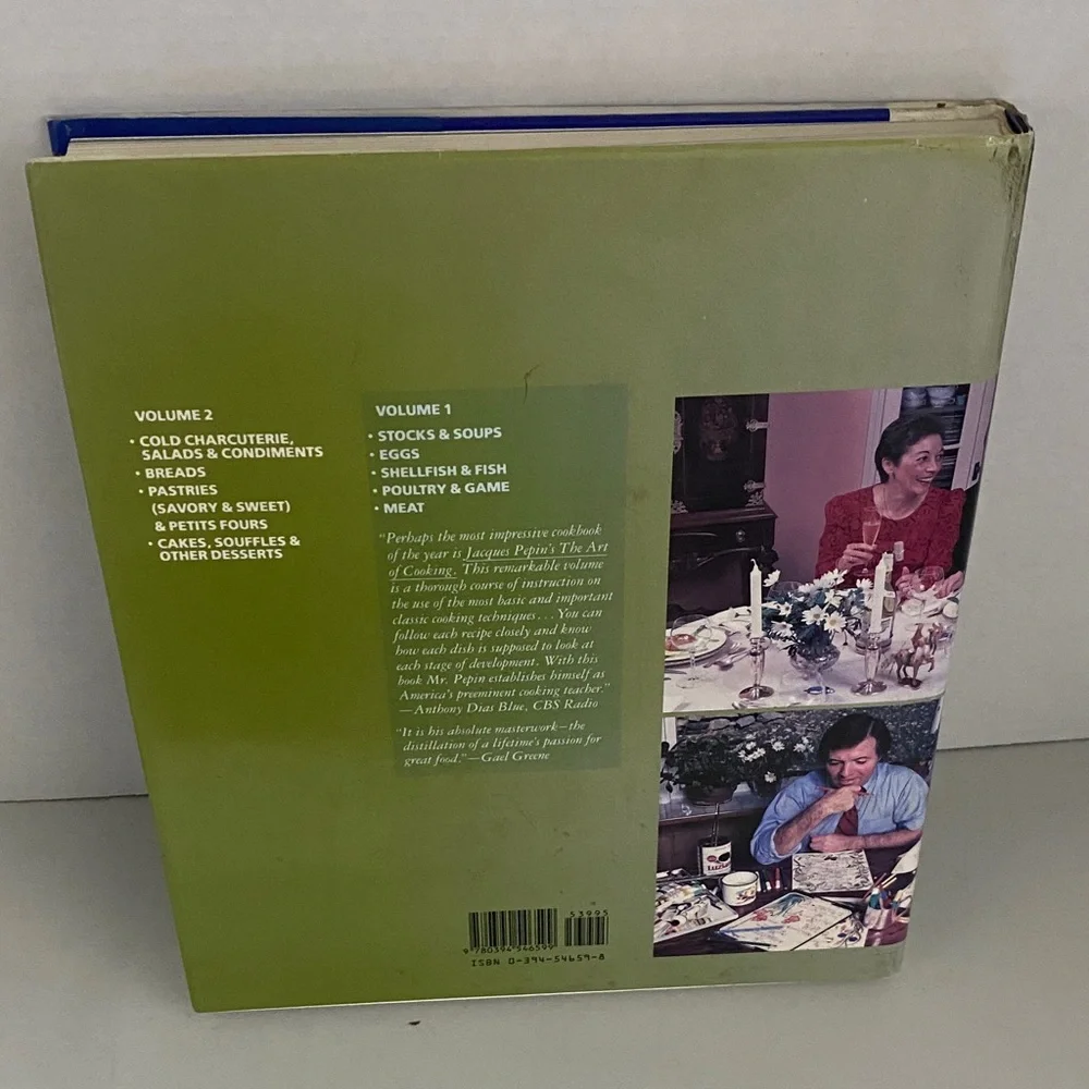 Jacques Pepin The Art of Cooking Volume 2 1988 Hardcover Classic - Picture 2 of 7